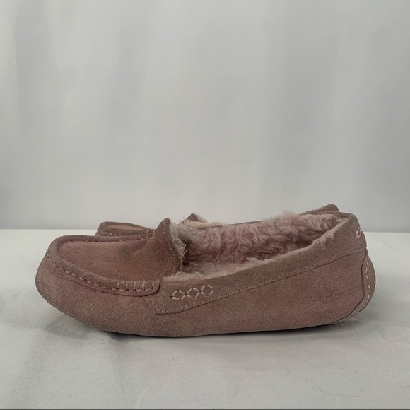 Ugg Ansley Suede Sherpa Lined Slipper in Pink Size 8 - Picture 2 of 6